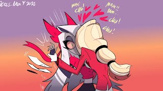 Vaggie CHEERS UP Her GF Charlie Hazbin Hotel Comic Dub [upl. by Ellirpa824]