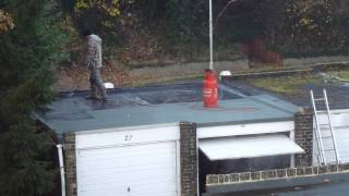 How to fix a leaky roof 1  Max Long  Flame burning  Tarpaper roof repair  Þakviðgerðir [upl. by Novia]