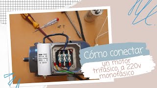 COMO CONECTAR UN MOTOR TRIFASICO A 220V MONOFASICO [upl. by Mirna]