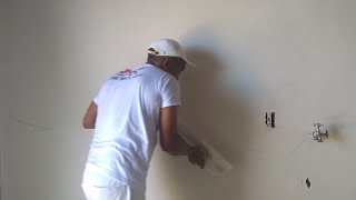 gesso liso na parede com reboco passo a passo [upl. by Madella]