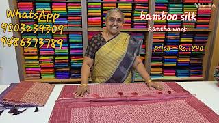 bamboo silk kantha work [upl. by Bernarr]