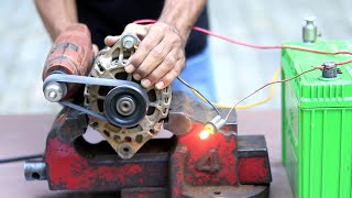 Car Alternator generator  how to charge car battery via alternator [upl. by Assilanna472]