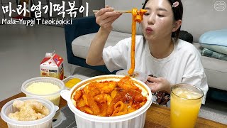 Real Mukbang MalaTteokbokki is full of toppings ☆ Guobaorou Steamed Eggs [upl. by Regdirb]