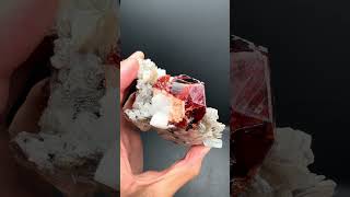 Spessartine Garnet with Muscovite and Feldspar  Fine Art Minerals  Spessartine Garnet [upl. by Neelyk]