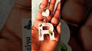 Letter R Resin Keychainshortsshortdiyresinartresinhandmadeytcraftloverletterstatusrletter [upl. by Sinned46]