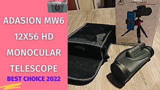 Adasion MW6 12x56 HD Monocular Telescope Review amp Test  Monocular Telescope with Smartphone Adapter [upl. by Morrie]