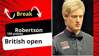 Neil Robertson  British open snooker 2024 100 points break [upl. by Letnoj]