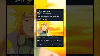 MINATO NAMIKAZE IS FASTEST SHINOBI EVER LIVED ⚡🔥 narutoshippuden minato anime shorts [upl. by Abbie]