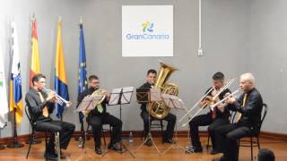 GRAN CANARIA BRASS QUINTET quotAmparito Rocaquot Jaume Teixidor [upl. by Llerrud]