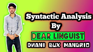 Syntactic Analysis in Syntax With Practical Examples and Many Related Terms  In EnglishurduHindi [upl. by Ehtiaf15]