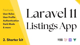 Laravel 11 Inertia JS Vue JS Listing App 2 Custom Laravel Starter Kit [upl. by Dyanna]