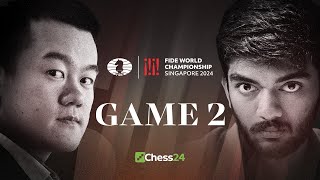 DING vs GUKESH  FIDE World Chess Championship 2024 Game 2  Will Ding Hold His Advantage [upl. by Elurd]