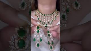 Gorgeous 💖💖 jewellery green and white combination trending viralshort fashion beautiful [upl. by Mirabel]