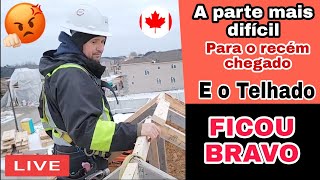 Live Burrao Parte Do Telhado Carpintaria No Canada [upl. by Laurice]