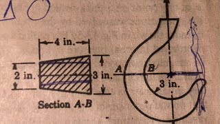 Analysis of curved beam problem 1344 Trapezoidal XSection curvedbeams strengthofmaterials [upl. by Fabiolas]