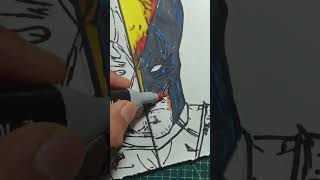 drawing Deadpool and Wolverine 😳 in 2 types  shorts deadpool drawing [upl. by Falda]