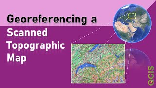 Georeferencing a Scanned Topographic Map using QGIS [upl. by Ollehto224]