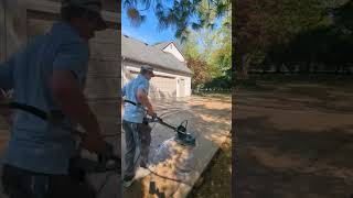 Driveway Cleaning rogerthat pressurewashing satisfying [upl. by Jankey]