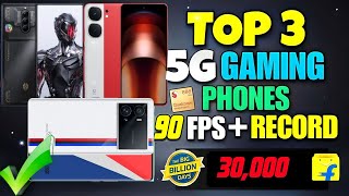 Best Top 3 best gaming phone under 30000⚡  90 FPS gaming phone for PUBGBGMI Under 30k [upl. by Amero626]