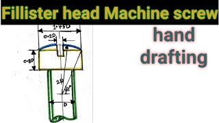 Fillister head machine screw drawing Engineering and poetry [upl. by Anilys]