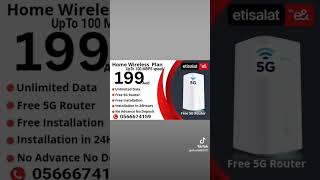 Etisalat home wifi connection in Dubai UAE best wifi plan wireless [upl. by Arica491]