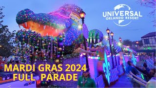 2024 Mardi Gras Parade at Universal Studios Orlando Resorts  Orlando Florida [upl. by Ydissac]