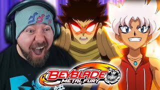 KING VS AGUMA FIRST TIME WATCHING  Beyblade Metal Fury Episode 2223 REACTION [upl. by Daffy]