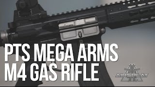 PTS Mega Arms M4 AR15 Airsoft Gas Blowback Rifle  AirSplat On Demand [upl. by Lefton793]