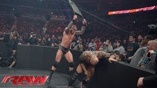 Batista vs Randy Orton  No Disqualification Match Raw March 31 2014 [upl. by Hartzell]