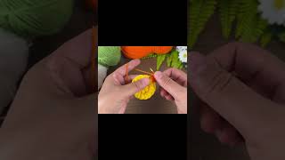 Crochet Orange keychain shortsvideo crochet kniting tutorial [upl. by Zabrine]