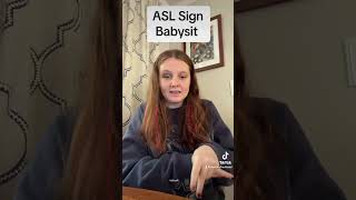 Learn How To Sign quotBabysitquot in ASL for Beginners  American Sign Language shorts [upl. by Dunseath]