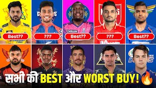 IPL 2024  ALL 10 TEAMS ONE BEST AND WORST BUY OF IPL 2024 AUCTION  IPL ANALYSIS [upl. by Randie]