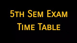 5th Sem Exam Time Table Calicut University [upl. by Ahsotan170]