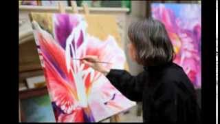 Comment peindre une fleur  how to paint a flower  come dipingere un fiore [upl. by Papp]