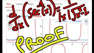 Derivative of arcsecx or inverse secx or arcsecantx  Simple Intro and Proof [upl. by Nagard21]