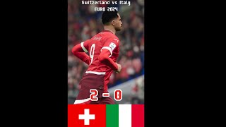 SWITZERLAND 20 ITALY  UEFA EURO 2024shorts [upl. by Rhoads]