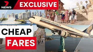 International airfares slashed by hundreds of dollars in massive sale  7NEWS [upl. by Eniamsaj467]