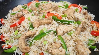 Tastiest Restaurant Style Chicken Fajita Rice Recipe  Fried Rice for Dinner  So Yummy n Tasty [upl. by Agneta]