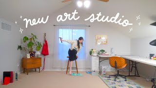 Moving Into My DREAM ART STUDIO 💖 its my favorite one yet eek [upl. by Ahseenak]