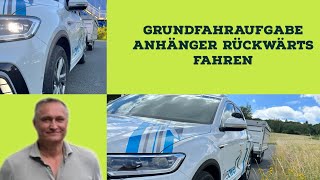 2 Teil Anhängerführerschein Rückwärtsfahren mit einem Anhänger aus drei Ansichten [upl. by Yenattirb710]