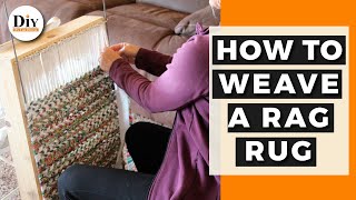 How To Weave a Rag Rug Using Scrap Fabric  How To Make a Rag Rug [upl. by Hola]