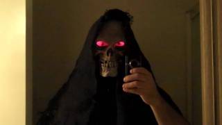 Grim Reaper Costume Custom glowing eye test 1 [upl. by Neerak]