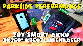 PARKSIDE PERFORMANCE® 20V AkkuKreuzlinienlaser PKLLP 3360 A1 [upl. by Annaya]