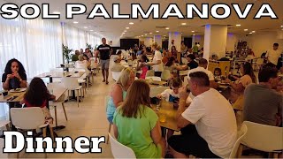 MALLORCA Dinner at SOL PALMANOVA Hotel Palma Nova MAJORCA [upl. by Daus686]