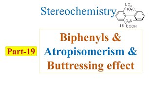 45 Biphenyls Atropisomerism Buttressing Effect Stereochemistry19 [upl. by Ahsait920]