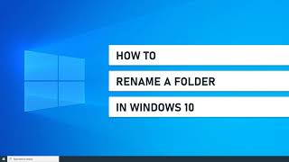 How To Rename A Folder In Windows 10 [upl. by Harday]