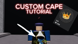 How to make a CUSTOM cape in Roblox The strongest battleground TUTORIAL [upl. by Ymeraj]