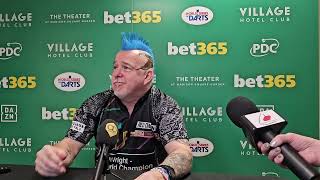 Peter Wright talks getting back to winning ways at the US Darts Masters [upl. by Pasquale726]