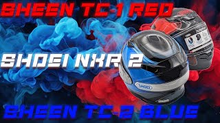 Shoei NXR 2 Sheen TC1 red e Sheen TC2 blue [upl. by Eannej]