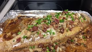 Bacon Lup Cheong Stuffed Opakapaka Hawaiian Pink Snapper [upl. by Rania634]